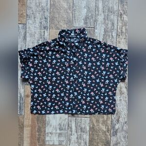🖤 Hot Topic Mushroom Button-Up Shirt | Size Medium | Cottagecore Grunge | EUC